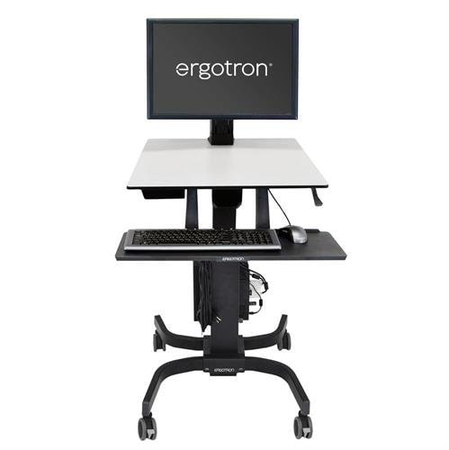 Ergotron WorkFit-C Single LD mobiler Steh-Sitz Arbeitsplatz bis 30&quot; TFT