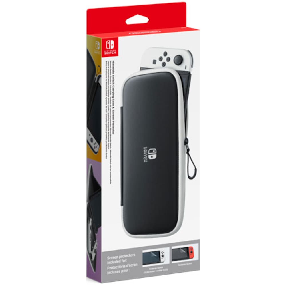 Nintendo Switch Tasche &amp; Schutzfolie Schwarz-Weiß