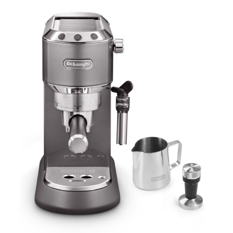 DeLonghi EC 785.GY Dedica Style Siebträger Espressomaschine Grau