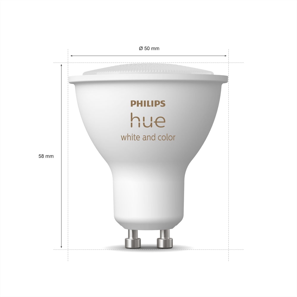 Philips Hue White &amp; Col. Amb. GU10 Dreierpack 3x230lm
