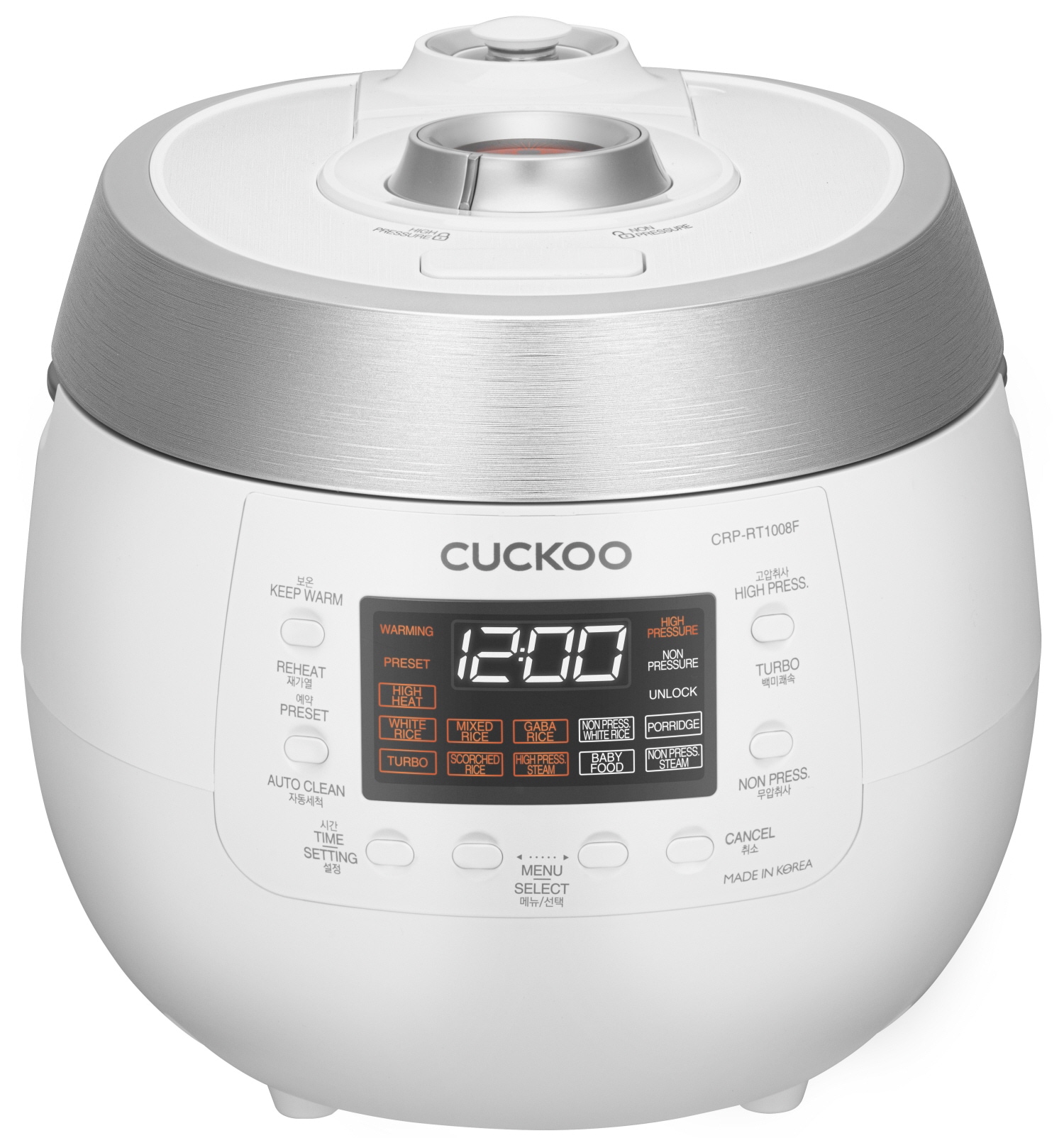 CUCKOO CRP-RT1008F Reiskocher Dampfdruck 1800ml, 10 Portionen