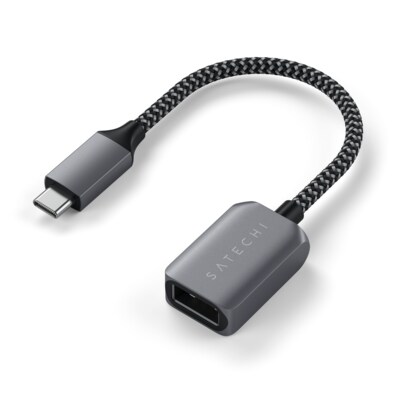 USB zu  günstig Kaufen-Satechi USB-C auf USB 3.0 Kabel-Adapter Space Gray. Satechi USB-C auf USB 3.0 Kabel-Adapter Space Gray <![CDATA[• USB-C auf USB-A-Adapter • Schlankes Design, blockiert keine weiteren Anschlüsse • Gefertigt aus Aluminium • Datentransfer mit bis zu