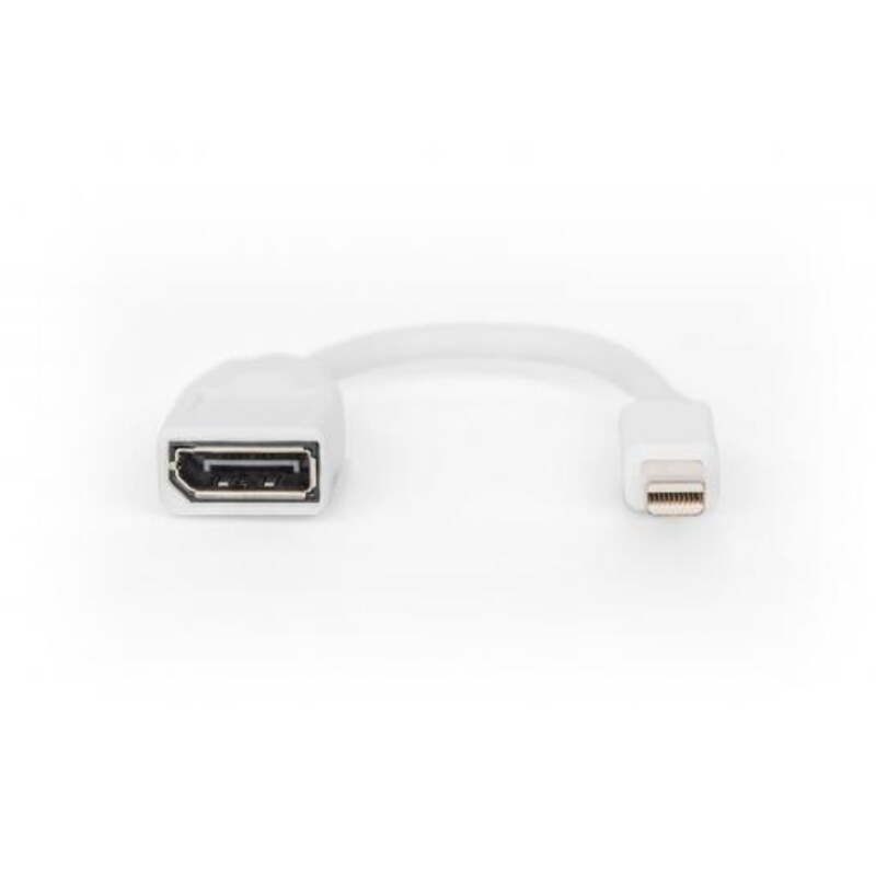 DIGITUS DB-340405-001-W DisplayPort Adapterkabel, mini DP - DP St/Bu, 0.15m