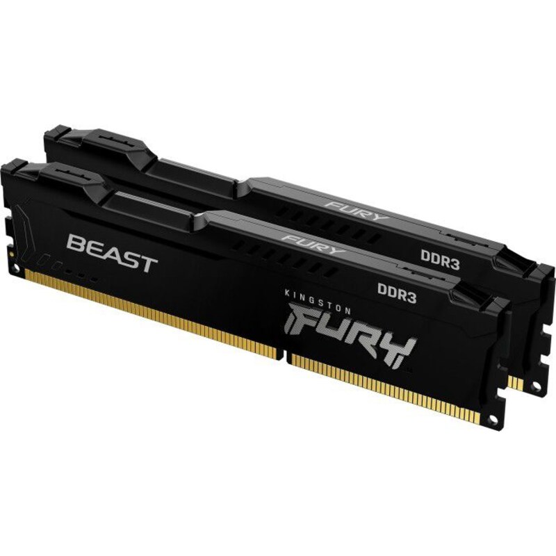 8GB (2x4GB) KINGSTON FURY Beast schwarz DDR3-1866 CL10 RAM Gaming Arbeitssp. Kit