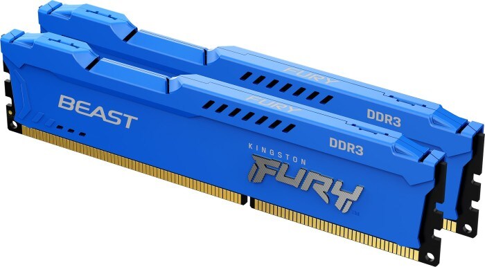 16GB (2x8GB) KINGSTON FURY Beast blau DDR3-1600 CL10 RAM Gaming Arbeitssp. Kit