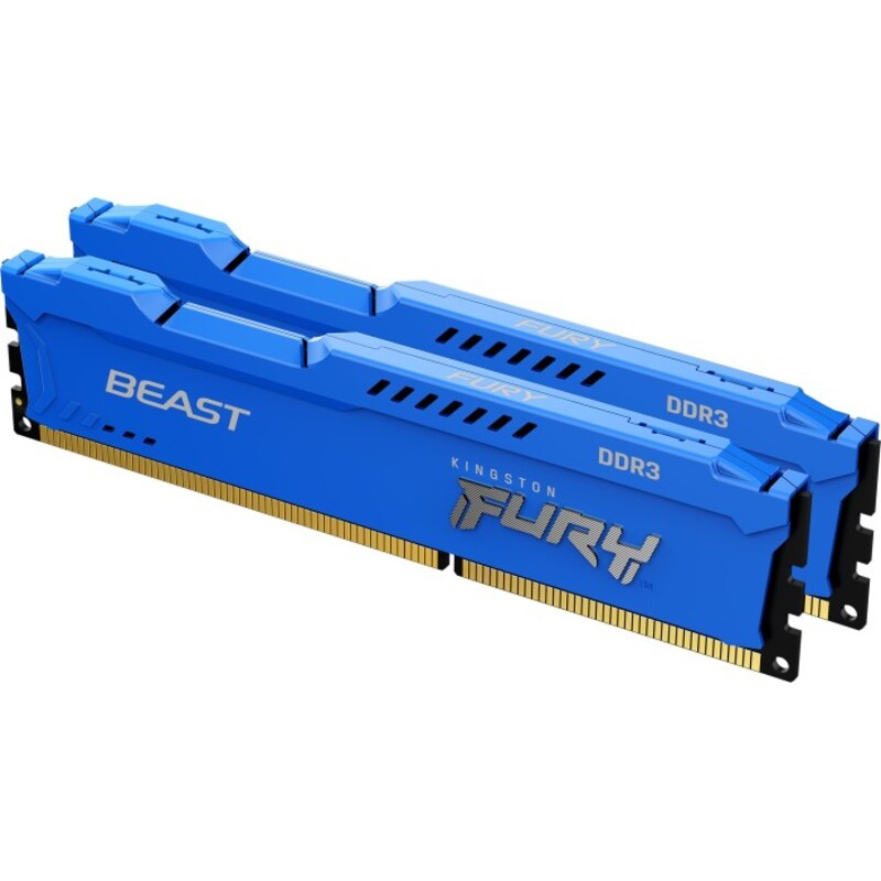 16GB (2x8GB) KINGSTON FURY Beast blau DDR3-1600 CL10 RAM Gaming Arbeitssp. Kit