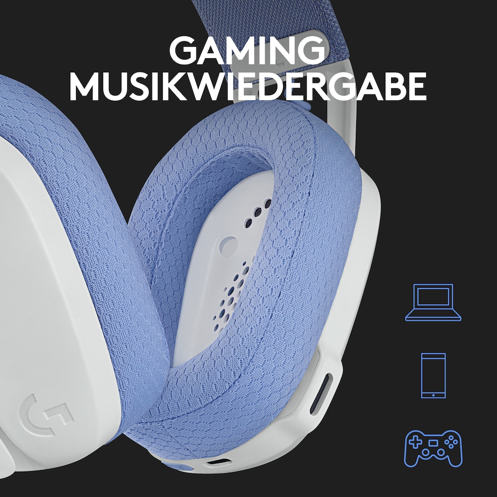 Logitech G435 Kabelloses Gaming Headset Weiß