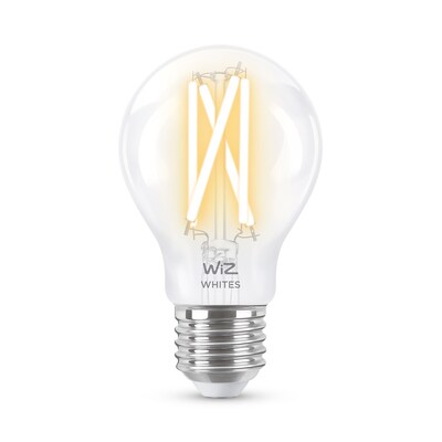 clear f günstig Kaufen-WiZ 60W E27 Standardform Filament Clear (TW) Einzelpack. WiZ 60W E27 Standardform Filament Clear (TW) Einzelpack <![CDATA[• Energieeffizienzklasse: E • Leistung: 7 Watt als Ersatz für 60 Watt • Austauschtype: LED-Lampe / Sockel: E27 • Gewichteter