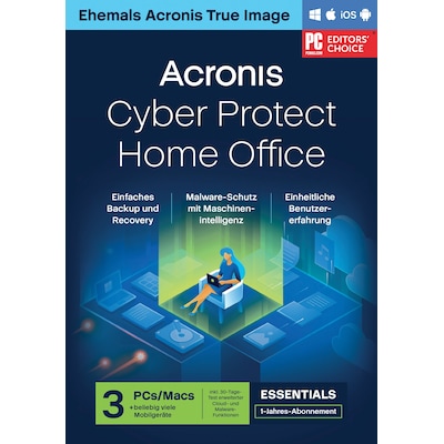 Acronis  Cyber Protect Home Office Essentials – 3 Computer – 1 Jahr | 04260019576477