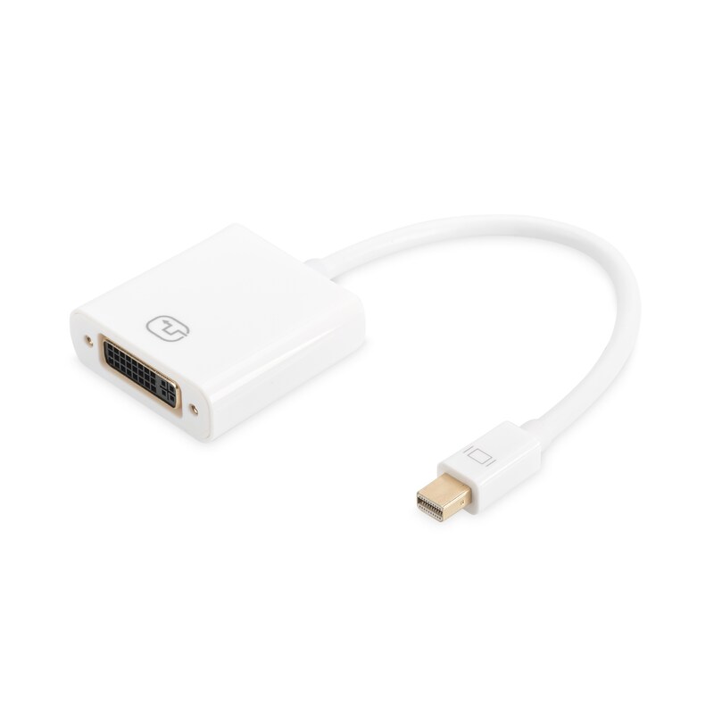 DIGITUS DisplayPort Adapterkabel, mini DP - DVI (24+5) St/Bu, 0.15m