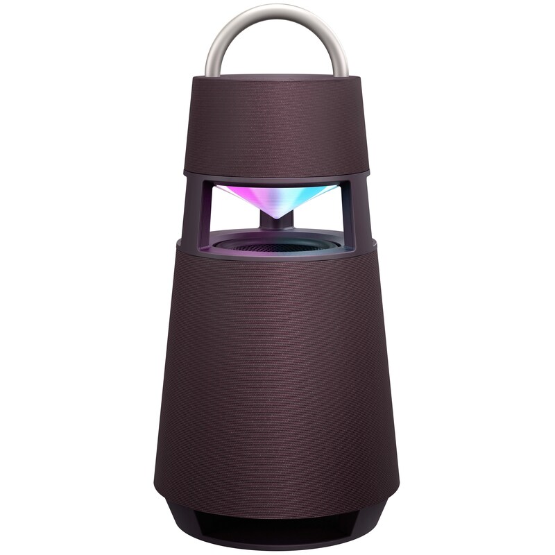 LG XBOOM 360 DRP4 Bluetooth-Lautsprecher Burgundy mit Beleuchtung