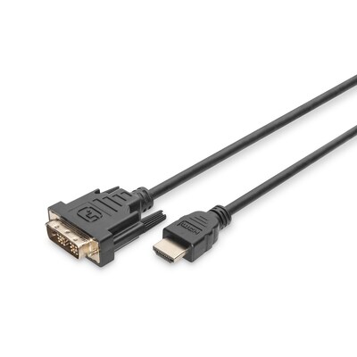 Hdmi günstig Kaufen-DIGITUS HDMI Adapterkabel, Typ A-DVI(18+1) St/St, 3.0m. DIGITUS HDMI Adapterkabel, Typ A-DVI(18+1) St/St, 3.0m <![CDATA[• Adapter-Kabel • Anschlüsse: HDMI-Stecker und DVI-D (18+1) Single Link • Farbe: schwarz, Länge: 3,0m • passend für: Audio/V