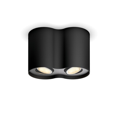 Philips Hue  White Amb. Pillar Spot 2 flg. schwarz 2x350lm inkl. Dimmschalter | 08719514338425