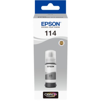 tank T günstig Kaufen-Epson C13T07B540 Original Tintenbehälter 114 70ml Grau EcoTank. Epson C13T07B540 Original Tintenbehälter 114 70ml Grau EcoTank <![CDATA[• Epson Tintenpatrone C13T07B540 / 114 • Farbe: Grau • Inhalt: ca. 70 ml • Kompatibel zu: Epson EcoTa