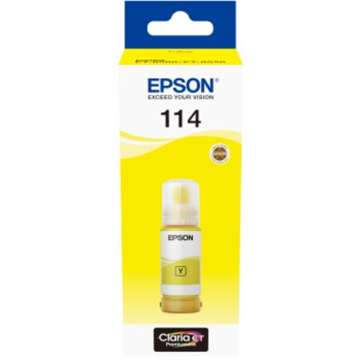 Original Kompatibel günstig Kaufen-Epson C13T07B440 Original Tintenbehälter 114 70ml Gelb EcoTank. Epson C13T07B440 Original Tintenbehälter 114 70ml Gelb EcoTank <![CDATA[• Epson Tintenpatrone C13T07B440 / 114 • Farbe: Gelb • Inhalt: ca. 70 ml • Kompatibel zu: Epson EcoTa