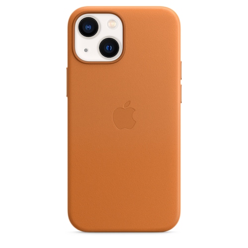 Apple Original iPhone 13 Mini Leder Case mit MagSafe Goldbraun