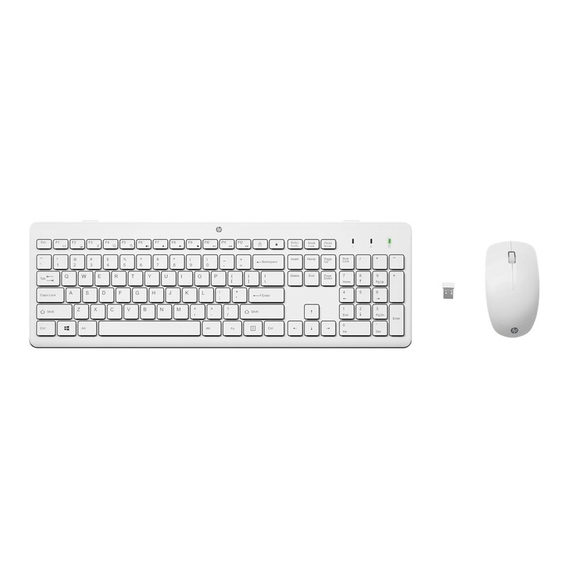 TS PC günstig Kaufen-HP 230 Kabellose Maus-Tastaturkombination Weiß. HP 230 Kabellose Maus-Tastaturkombination Weiß <![CDATA[• Kabellos, 2,4GHz, 10 m Reichweite • Tastatur-Layout: deutsch, Tastatur-Nummernblock separat • 3 Maustasten, Scrollrad • Weiß, PC/ Notebook,