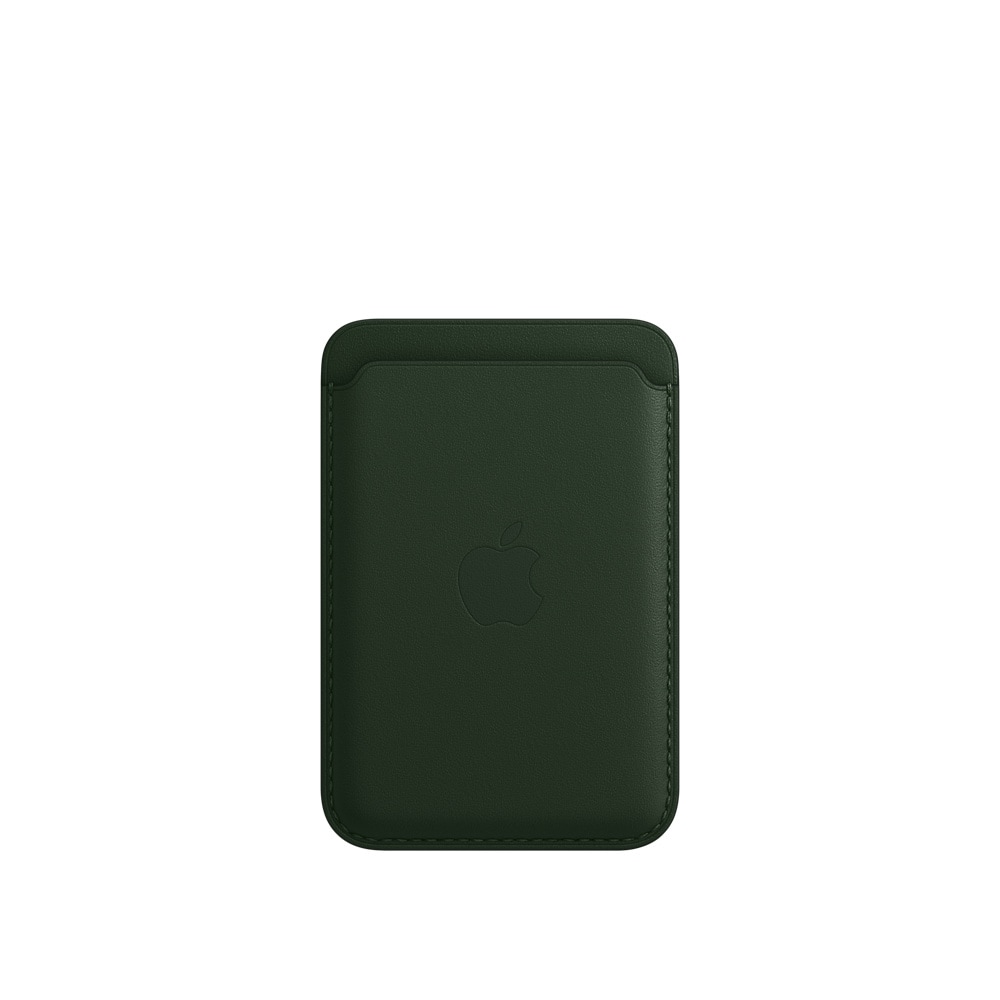 Apple Original iPhone Leder Wallet mit MagSafe Schwarzgr&uuml;n