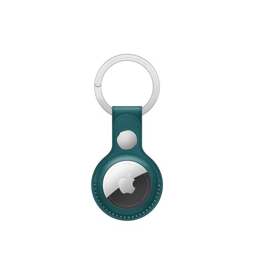 Apple AirTag Schlüsselanhänger aus Leder Waldgrün