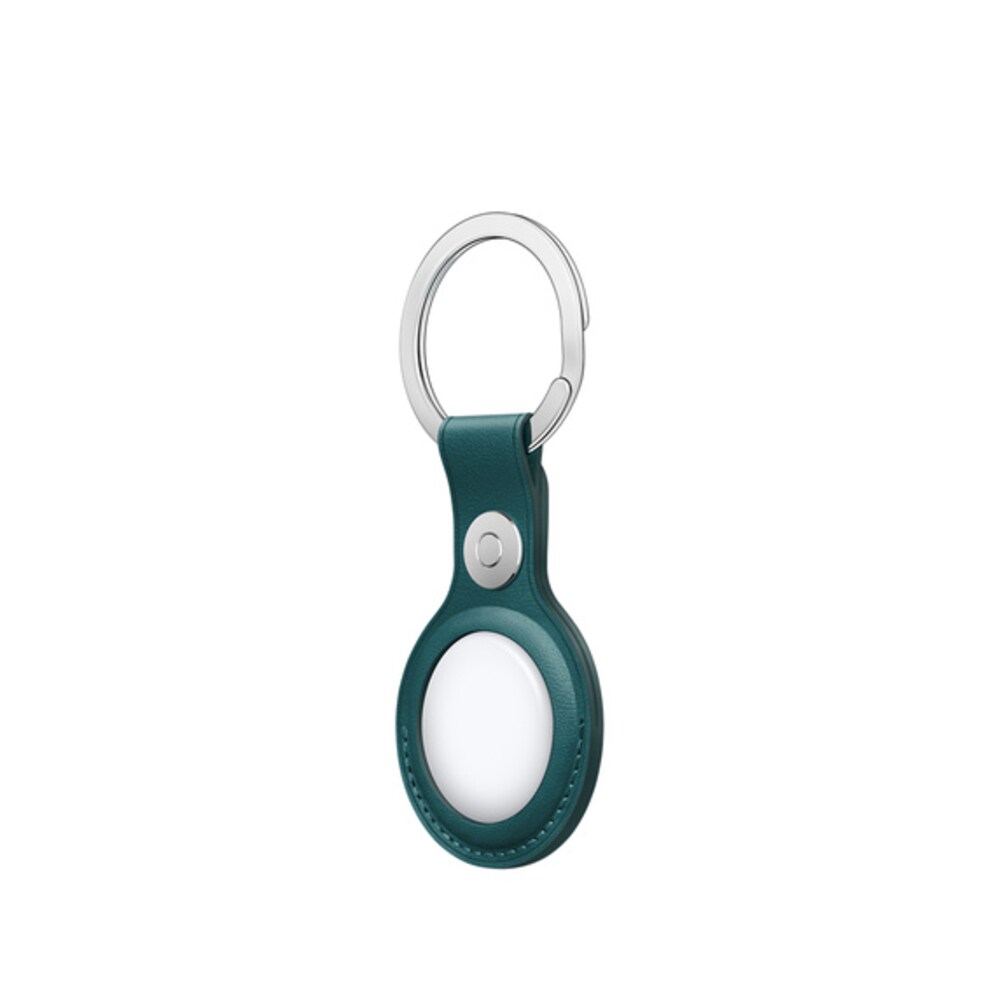 Apple AirTag Schlüsselanhänger aus Leder Waldgrün