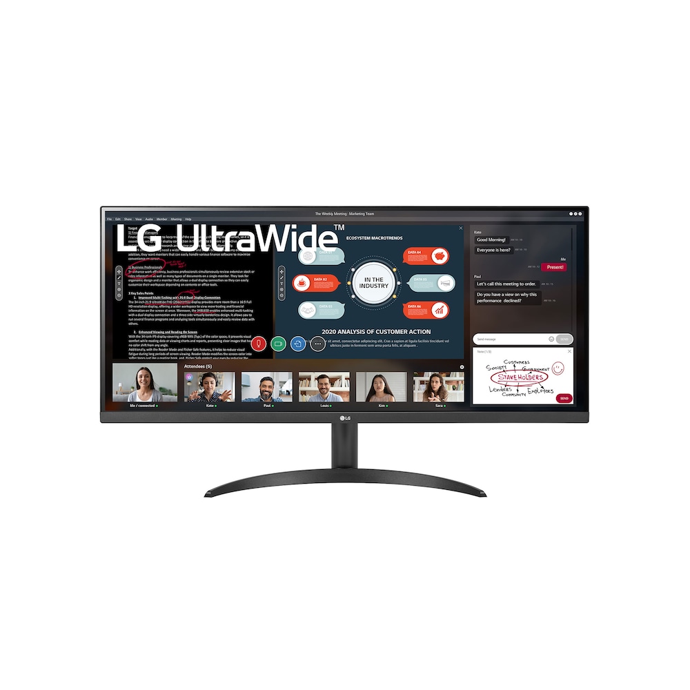LG 34WP500-B 86,7cm (34") UWHD 21:9 Profi-Monitor 75Hz HDMI FreeSync HDR