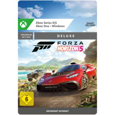 Digital Edition günstig Kaufen-Forza Horizon 5 Deluxe Edition XBox / PC Digital Code DE. Forza Horizon 5 Deluxe Edition XBox / PC Digital Code DE <![CDATA[• Plattform: Microsoft / Xbox One • Genre: Rennsport • Altersfreigabe USK: ab 6 Jahren • Produktart: Digitaler Code per E-M