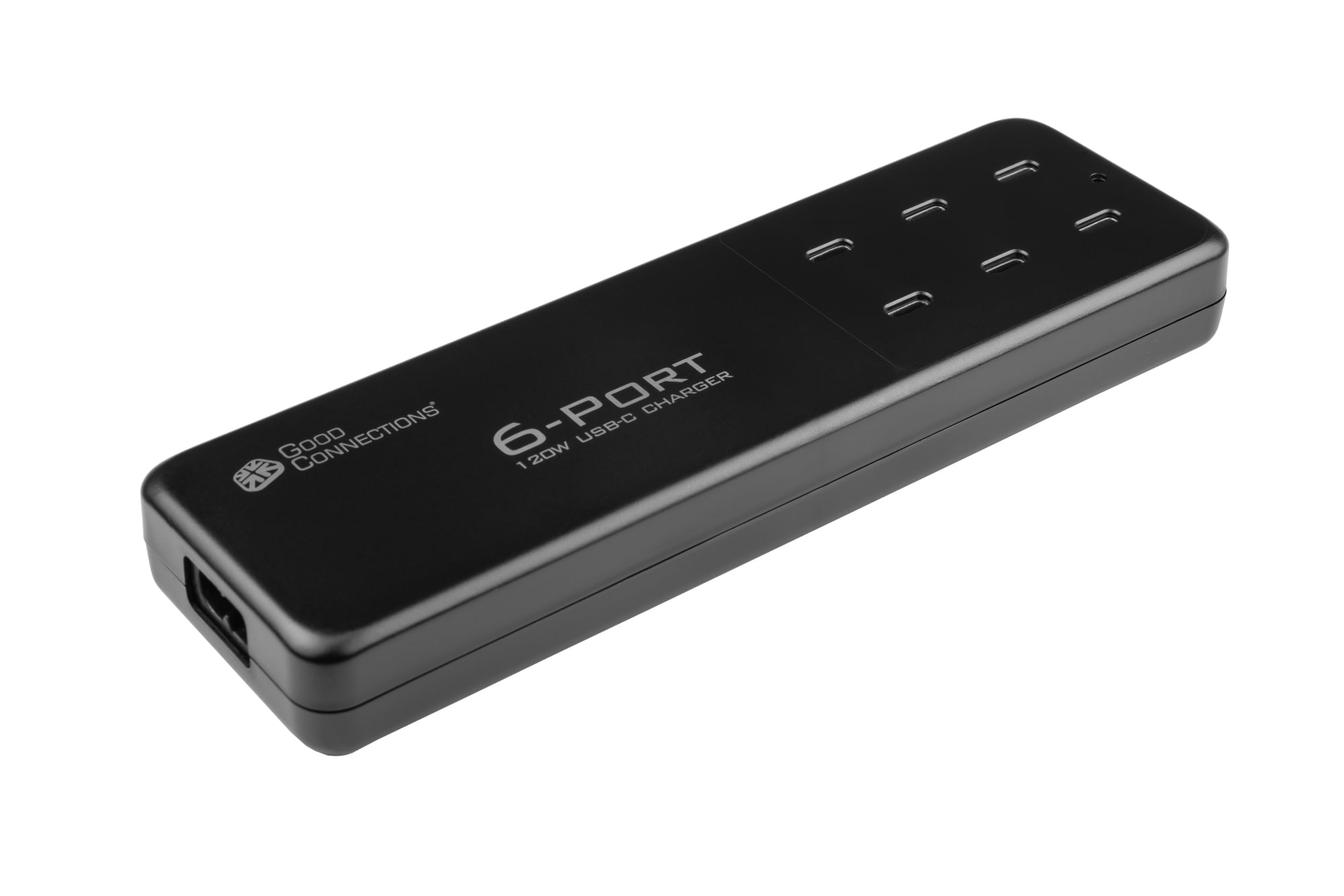 USB-Desktop-Schnellladestation 120W 6x USB-C PD 3.0, QC 4+ schwarz