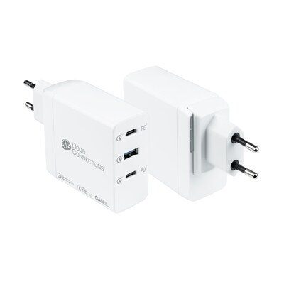 und modern günstig Kaufen-Good Connection Schnellladegerät 90W 3x USB-C, 1x USB-A PD weiß. Good Connection Schnellladegerät 90W 3x USB-C, 1x USB-A PD weiß <![CDATA[• Hochmoderne GaN-Technologie • 3-Port (2x USB-C™ und 1x USB-A) • Unterstützt USB-C™ P