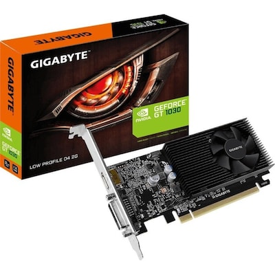 GeForce GT günstig Kaufen-GIGABYTE GeForce GT 1030 2GB DDR4 Grafikkarte DVI/HDMI Low Profile. GIGABYTE GeForce GT 1030 2GB DDR4 Grafikkarte DVI/HDMI Low Profile <![CDATA[• GeForce GT 1030, Low Profile • 2.048 MB DDR4-RAM (64bit-Speicherinterface) • Core/Memorytakt: 1177 (Boo