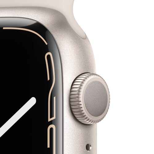 Apple Watch Series 7 GPS 45mm Aluminium Sternenlicht Sportarmband Sternenlicht
