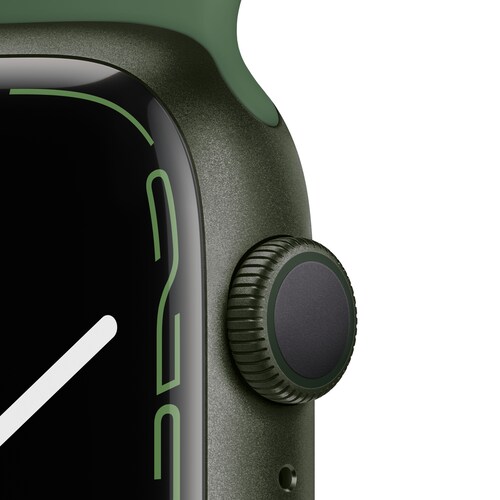 Apple Watch Series 7 GPS 45mm Aluminium Grün Sportarmband Klee