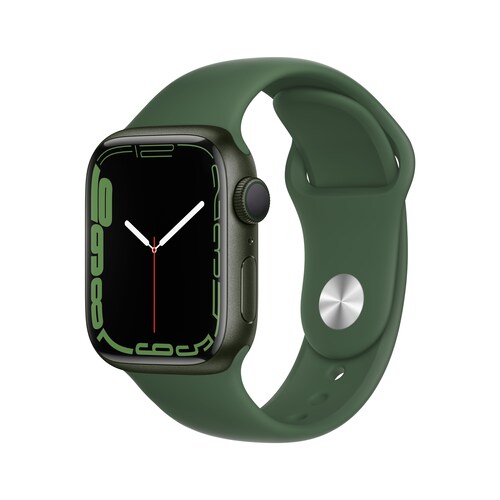 Apple Watch Series 7 GPS 41mm Aluminium Grün Sportarmband Klee