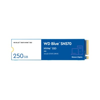 230 mm  günstig Kaufen-WD Blue SN570 NVMe SSD 250 GB M.2 2280 PCIe 3.0. WD Blue SN570 NVMe SSD 250 GB M.2 2280 PCIe 3.0 <![CDATA[• 250 GB - 2,38 mm Bauhöhe • M.2 2280 Card, M.2 • Maximale Lese-/Schreibgeschwindigkeit: 3230 MB/s / 1200 MB/s • Mainstream: Sehr gutes Prei