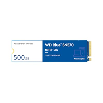 WD Blue günstig Kaufen-WD Blue SN570 NVMe SSD 500 GB M.2 2280 PCIe 3.0. WD Blue SN570 NVMe SSD 500 GB M.2 2280 PCIe 3.0 <![CDATA[• 500 GB - 2,38 mm Bauhöhe • M.2 2280 Card, M.2 • Maximale Lese-/Schreibgeschwindigkeit: 3500 MB/s / 2300 MB/s • Mainstream: Sehr gutes Prei