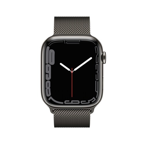 Apple Watch Series 7 LTE 45mm Edelstahlgehäuse Graphite Milanaise Graphite