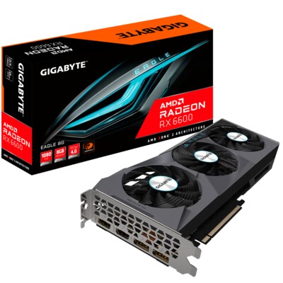 GIGABYTE AMD Radeon RX 6600 Eagle 8G 8GB GDDR6 Grafikkarte 2xHDMI/2xDP