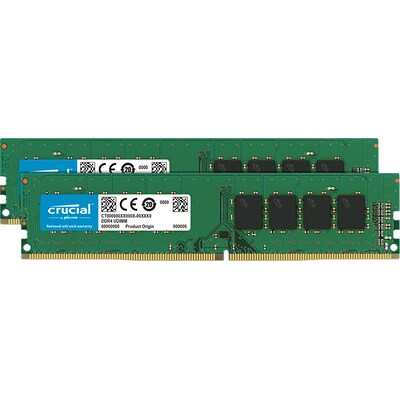 32 x günstig Kaufen-32GB (2x16GB) Crucial DDR4-2400 CL17 RAM DIMM Speicher Kit. 32GB (2x16GB) Crucial DDR4-2400 CL17 RAM DIMM Speicher Kit <![CDATA[• 32 GB (RAM-Module: 2 Stück) • DDR4-RAM 2400 MHz • CAS Latency (CL) 17 • Anschluss:288-pin, Spannung:1,2 Volt • Bes