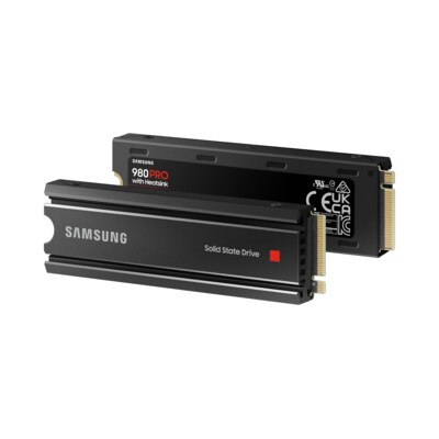 PCI e günstig Kaufen-Samsung 980 PRO NVMe SSD 2 TB M.2 PCIe 4.0 3D-NAND TLC mit Kühlkörper. Samsung 980 PRO NVMe SSD 2 TB M.2 PCIe 4.0 3D-NAND TLC mit Kühlkörper <![CDATA[• 2 TB - 9 mm Bauhöhe • M.2 2280 Card, M.2 • Maximale Lese-/Schreibgeschwindig