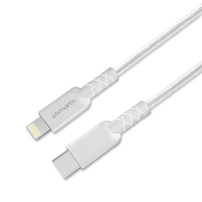 4smarts USB Typ-C auf Lightning Kabel RAPIDCord PD MFi 1,5m weiß 496250