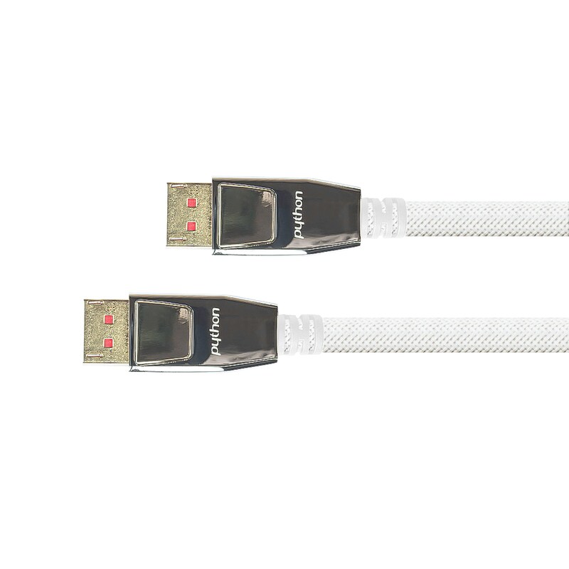PYTHON Anschlusskabel DisplayPort 1.4, 10m 8K / UHD-2 @60Hz vergoldet OFC St/St