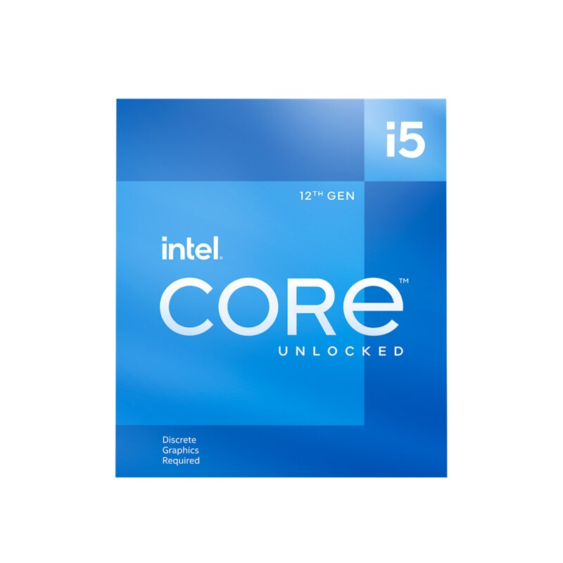 INTEL Core i5-12600KF 3,7GHz 6+4 Kerne 20MB Cache Sockel 1700 (Boxed o. Lüfter)