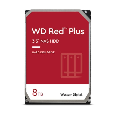 WD Red Plus WD40EFPX NAS HDD – 4 TB 5400 rpm 256 MB 3,5 Zoll SATA 6 Gbit/s CMR