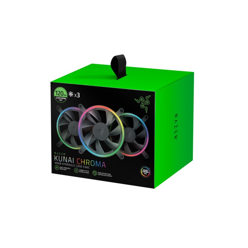 Razer Kunai A-RGB Gehäuselüfter PWM 120mm LED Performance Fan - 3 Fans