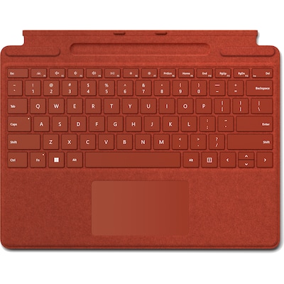 Keyboard  günstig Kaufen-Microsoft Surface Pro Signature Keyboard Mohnrot 8XA-00025. Microsoft Surface Pro Signature Keyboard Mohnrot 8XA-00025 <![CDATA[• Für Microsoft Surface Pro 8/X/9 • Ultraflache Bauweise • Hintergrundbeleuchtung für Nutzung bei allen Lichtverhältni