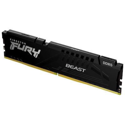 Fury günstig Kaufen-16GB (1x16GB) KINGSTON FURY Beast Black DDR5-4800 CL38 RAM Gaming Arbeitssp.. 16GB (1x16GB) KINGSTON FURY Beast Black DDR5-4800 CL38 RAM Gaming Arbeitssp. <![CDATA[• 16 GB (RAM-Module: 1 Stück) • DDR5-RAM 4800 MHz • CAS Latency (CL) 38 • Anschlus