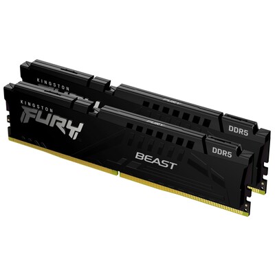 ck Black günstig Kaufen-32GB (2x16GB) KINGSTON FURY Beast Black DDR5-5200 CL40 RAM Gaming Arbeitssp. Kit. 32GB (2x16GB) KINGSTON FURY Beast Black DDR5-5200 CL40 RAM Gaming Arbeitssp. Kit <![CDATA[• 32 GB (RAM-Module: 2 Stück) • DDR5-RAM 5200 MHz • CAS Latency (CL) 40 • 