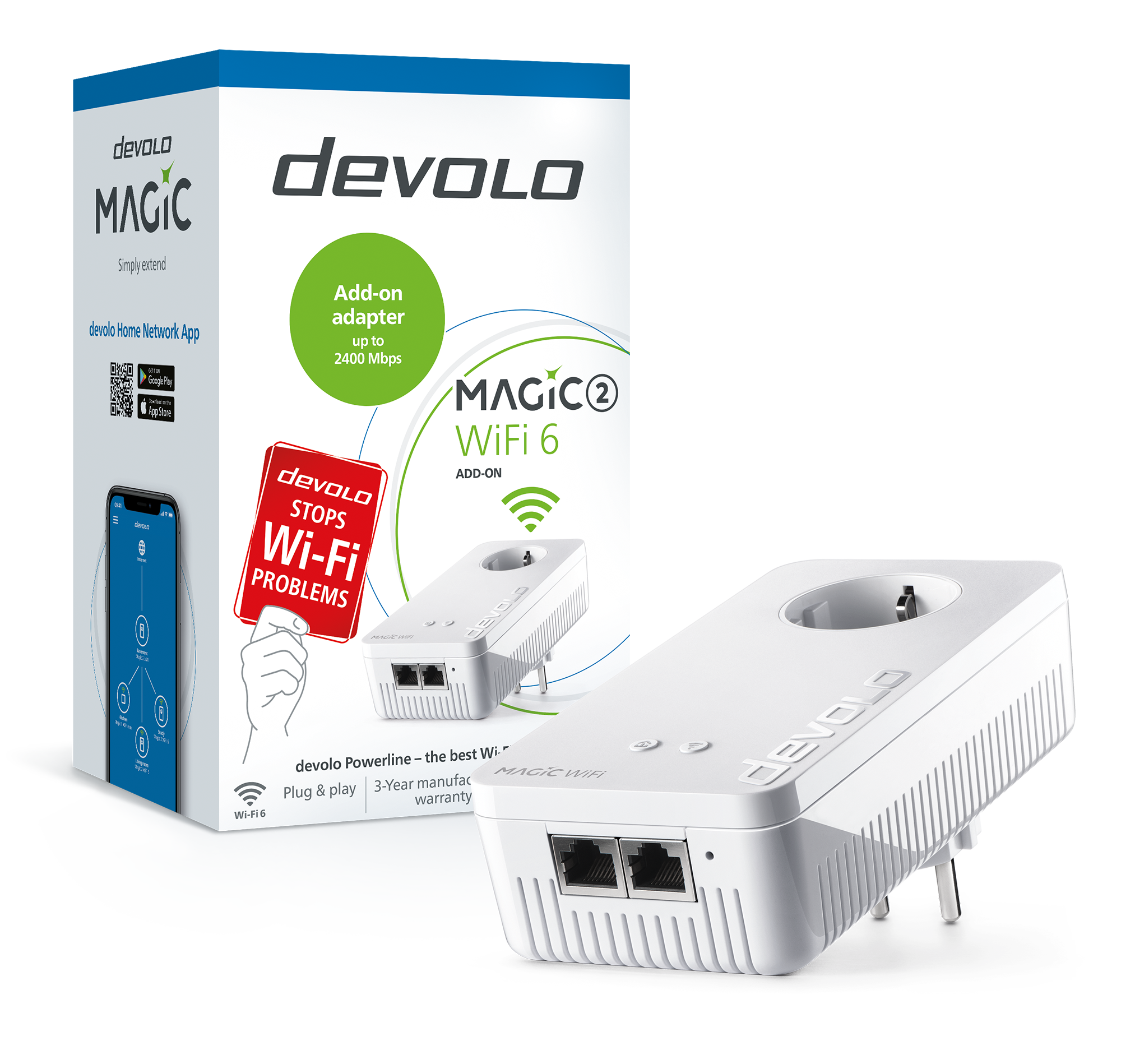 devolo Magic 2 WiFi 6 Erg&auml;nzungsadapter