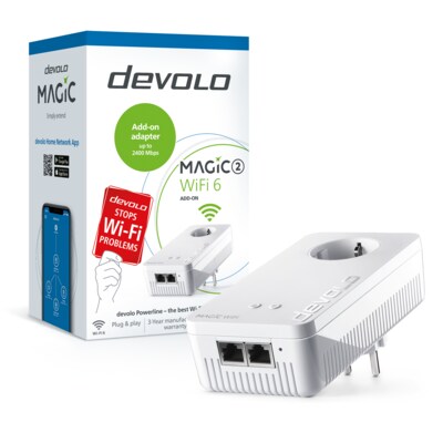 zu O günstig Kaufen-devolo Magic 2 WiFi 6 Ergänzung (2400 Mbit/s, 2x GB LAN, Mesh, WLAN). devolo Magic 2 WiFi 6 Ergänzung (2400 Mbit/s, 2x GB LAN, Mesh, WLAN) <![CDATA[• Schnell. Schneller. devolo Magic 2 WiFi 6! • Simultanes Senden und Empfangen in rasanter Ge