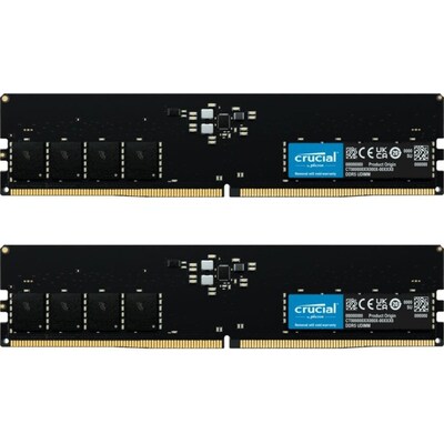 Crucial günstig Kaufen-32GB (2x16GB) Crucial DDR5-4800 CL40 RAM Speicher Kit. 32GB (2x16GB) Crucial DDR5-4800 CL40 RAM Speicher Kit <![CDATA[• 32 GB (RAM-Module: 2 Stück) • DDR5-RAM 4800 MHz • CAS Latency (CL) 40 • Anschluss:288-pin, Spannung:1,1 Volt • Besonderheite