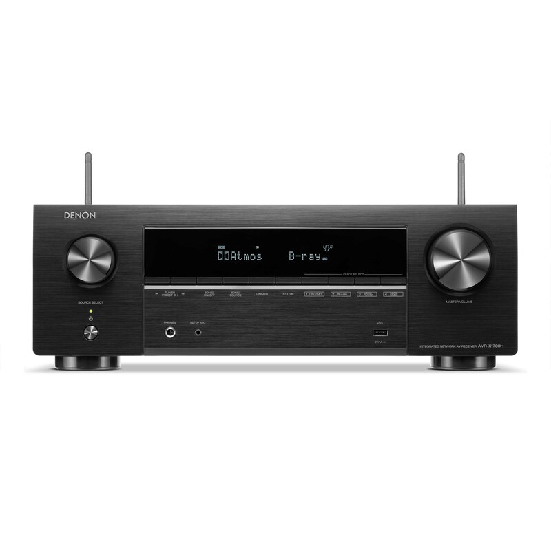 Denon AVR-X1700H 7.2 AV Receiver Schwarz Dolby Atmos BT WLAN HEOS Amazon Alexa